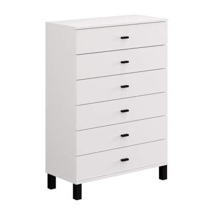 Chest of drawers Almond 77 6F white color 77X35X78CM
