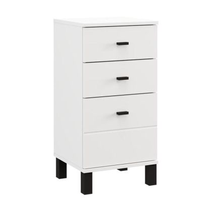 Chest of drawers, almond, 3 tiers, white color, 39X35X78CM