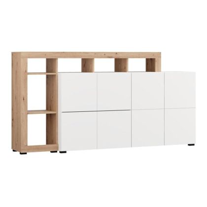 Argyll 192 4K2F2V Op white with Artisan oak color screen box 193X40X100CM