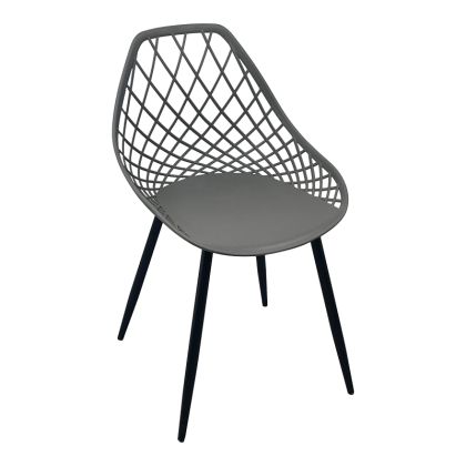 Chair Suan atracite Pp-black metal leg 49X51X86CM