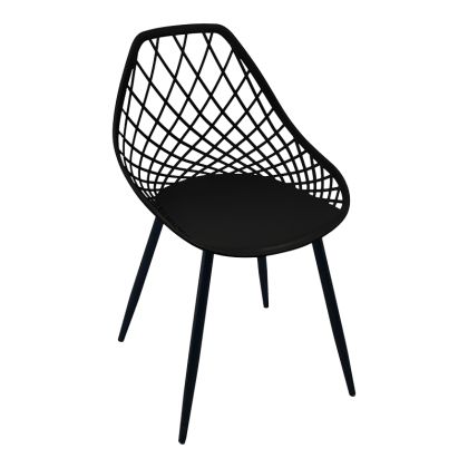 Chair Suan black Pp-black metal leg 49X51X86CM