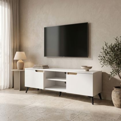 TV cabinet Kemvio Sonoma-white 150X38X44CM