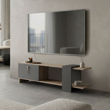 Standi TV cabinet in sonoma-anthracite color 120X25X36.8 cm