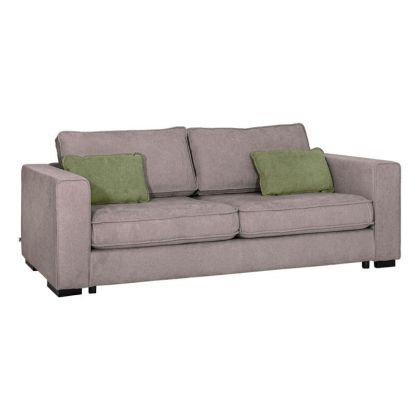 Three-seater sofa Huelva brown fabric 231X93X86CM
