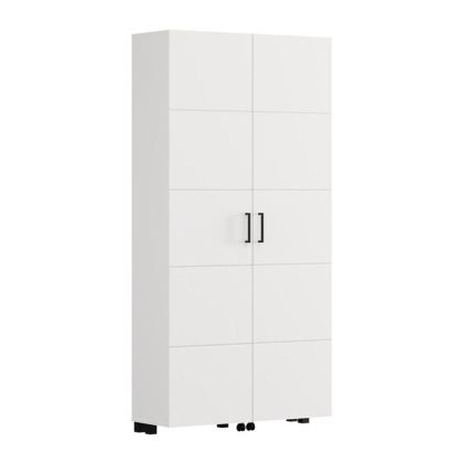 Шкаф за обувки Islay 91 2K H185 бял цвят 92X33X185СМ