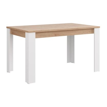 Трапезарна маса Spoleto бял - цвят на занаятчийски дъб 135X80X76СМ