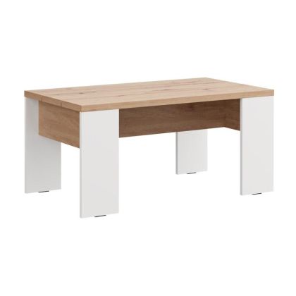 Холна маса Montese 90 бял-артисан дъб 90X50X43СМ