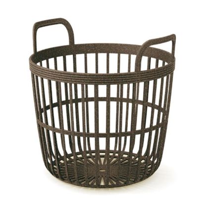 Zoe Basket Eco Wood кафява пластмасова кошница Ф40X37СМ