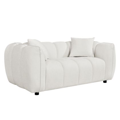 Диван 2-местен Lykke HM3324.02 екрю текстил 172X89X70HСМ.