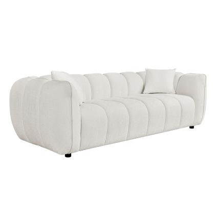 Диван 3-местен Lykke HM3323.02 екрю текстил 229X89X70HСМ.