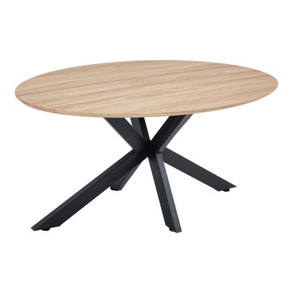 Маса Makrey Sonoma MDF-черни метални крака 160x90x75см