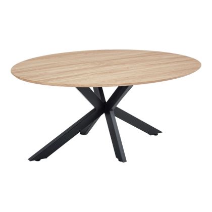 Маса Makrey Sonoma MDF-черни метални крака 180x90x75см