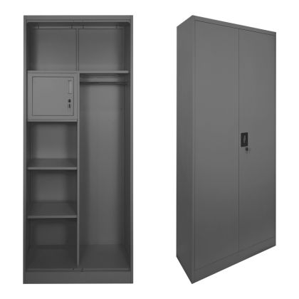 Метален гардероб Zogi с преграда в антрацит 70x40x180см