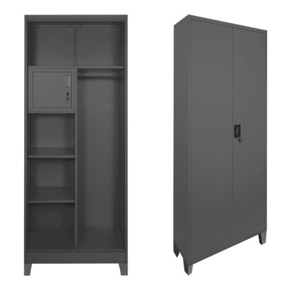 Метален гардероб Zogi с преграда в антрацит 70x40x190см