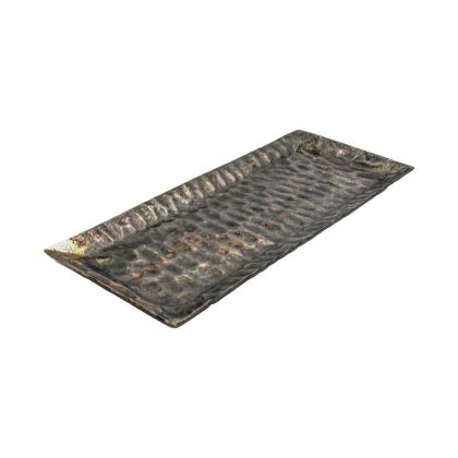 Метална декоративна чиния FL750 цвят антично сребърно 40X17X3СМ