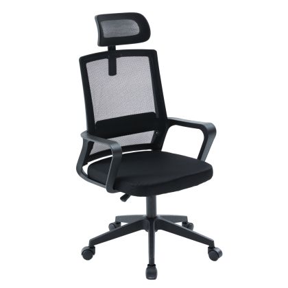 Офис стол Velocity HM1229.01 черен Pp &amp; мрежест текстил 61X62X123HСМ.