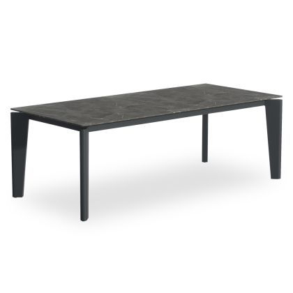 Трапезарна маса Cerrig SM6497.01 алуминий &amp; плот от синтерован камък в сиво 269.6X110X75H