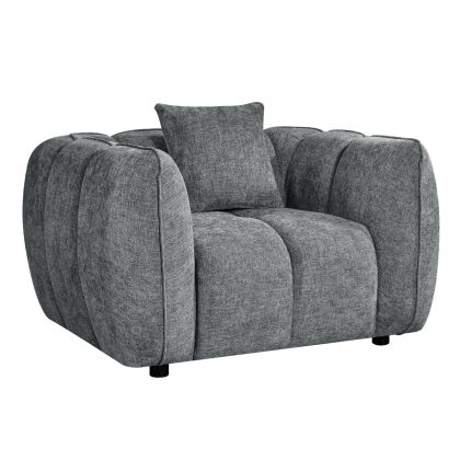 Фотьойл Lykke HM3325.01 сив текстил 119X89X70HСМ.
