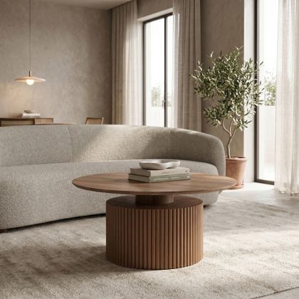 Холна маса Opols MDF в орех D90x42см