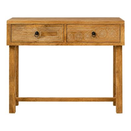 Дървена конзола, кафява 110X35X75СМ