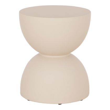 Round stool Zini HM6580.02 fiber cement in beige Φ35X43HCM.