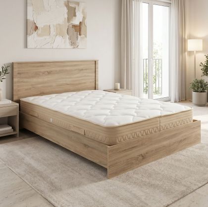 Bed with mattress Athos Sleepy sonoma 160x200cm
