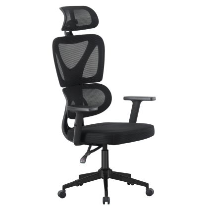 Офис стол Novar HM1218.01 черна Мрежа-ppполипропиленова) база 51X49X121-129HСМ.
