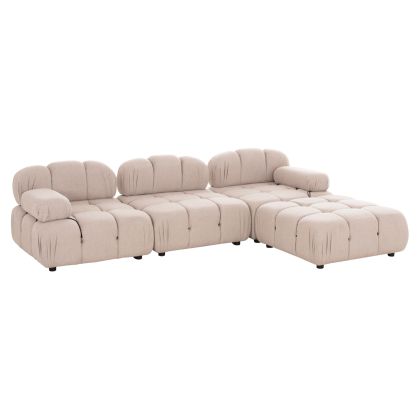 Polymorphic sofa HM6073.12 textured fabric in light beige color 290X196X76ВСМ.