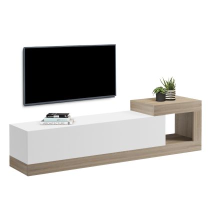 Wall TV cabinet Essenza HM18372.11 melamine sonama/white 150X29.6X38.6HCM.