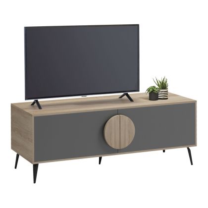 TV cabinet Savore HM18369.13 melamine in Sonama/grey 140Χ35.5Χ51HCM.