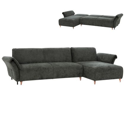 Corner reversible sofa bed Mailo HM6071.03 green, metal legs 300X145X80ВСМ.