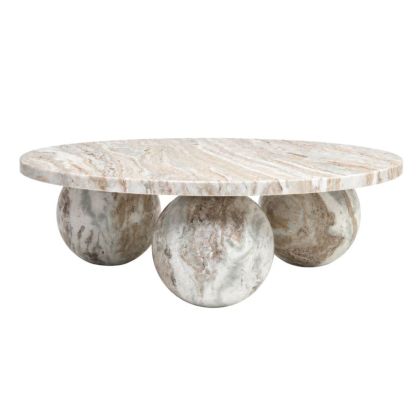 White marble coffee table Ф90X30СМ
