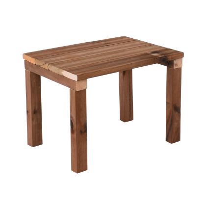 Beach side table LUGANO - Chaise longue, pine impregnation, walnut color