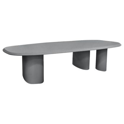 Dining table Oval Glen HM6598.01 fiber cement in gray 260X95X75HCM