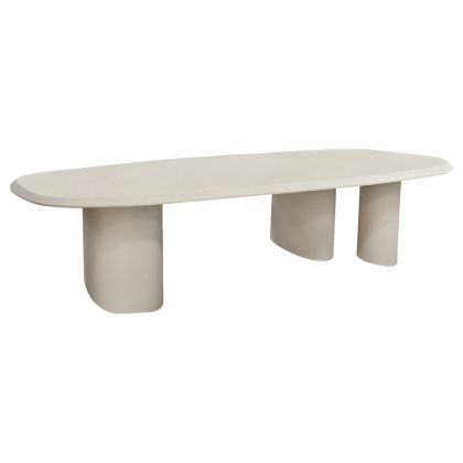 Dining table oval Glen HM6598.02 fiber cement in beige 260X95X75ВСМ