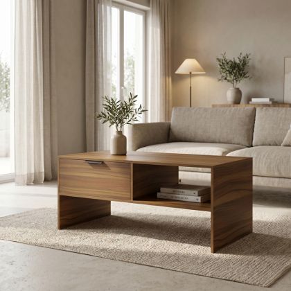 Felina coffee table, walnut, 100x50x45cm