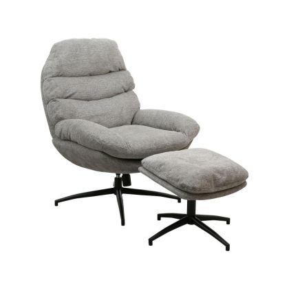 Swivel armchair FL2525 with metal legs and foot, oil color 93X78X99CM