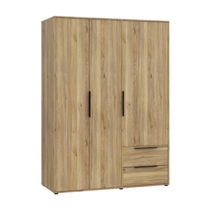 Wardrobe Aria, Mauvella oak color, 145X59X200 cm