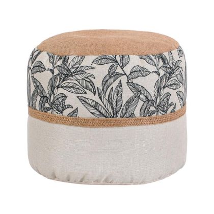 Decorative stool Opulent beige-black color 35X30CM