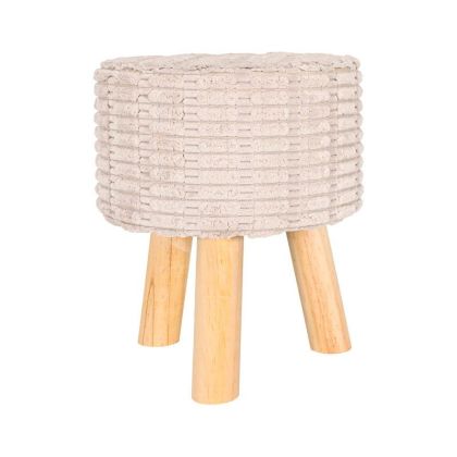 Decorative stool beige color 28X34CM