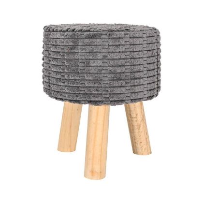Decorative stool dark gray color 28X34CM