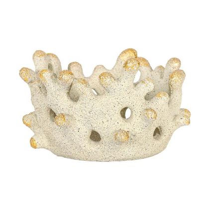 Decorative figure FL25843 white-gold color 23X23X13CM