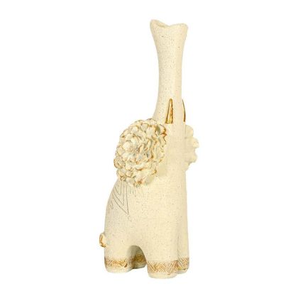 Decorative figure FL5106 elephant white-gold color 10X10X30CM