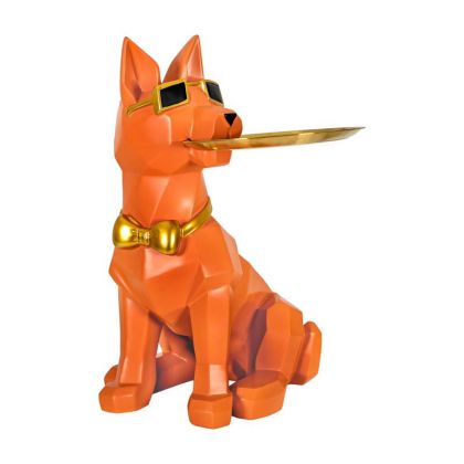 Decorative figure dog FL7701 yellow color 46X36X69CM
