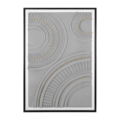 Картина върху платно с черна бежово-златисто 80X120СМ