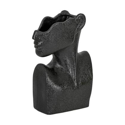 Ceramic flower pot FL5715 black color 21X11X28CM