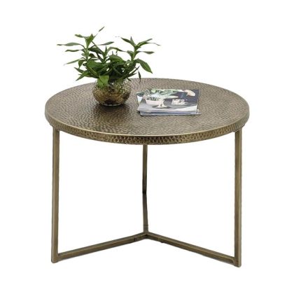 Round metal coffee table FL0133 gold 61X50CM