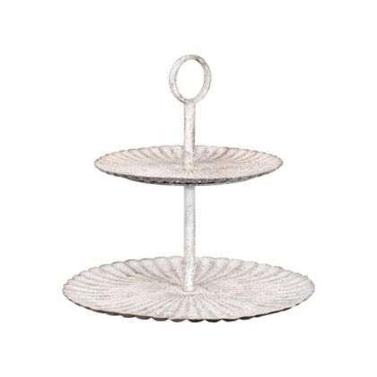 Metal decorative shelf FL0781 antique silver color 38X38CM