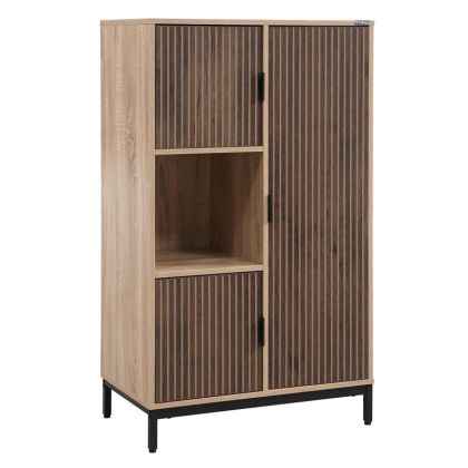 Метална витрина Rythmos Sonoma - цвят орех 70X40X120СМ