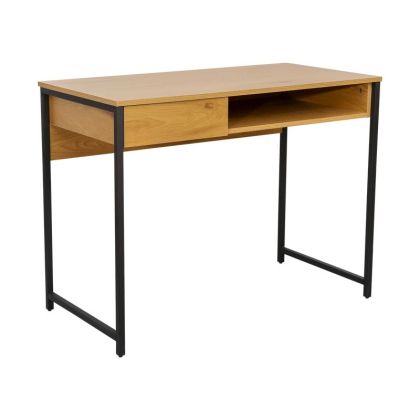 Metal desk FL2502 black-sonoma color 100X50X76CM